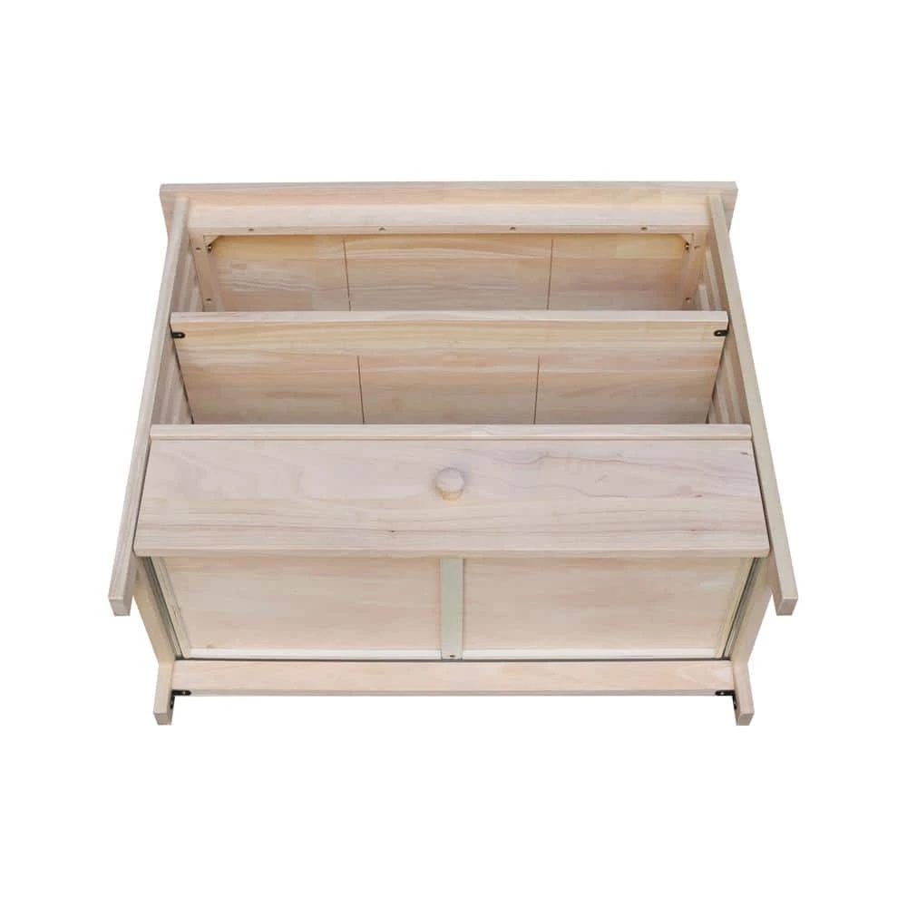 Mission 35 in. Unfinished Wood Corner TV Stand with 1 Drawer Fits TVs Up to 36 in. with Cable Management by International Concepts 4 Mission 35 in. Unfinished Wood Corner TV Stand with 1 Drawer Fits TVs Up to 36 in. with Cable Management by International Concepts - Image 4