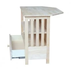 Mission 35 in. Unfinished Wood Corner TV Stand with 1 Drawer Fits TVs Up to 36 in. with Cable Management by International Concepts 19 Mission 35 in. Unfinished Wood Corner TV Stand with 1 Drawer Fits TVs Up to 36 in. with Cable Management by International Concepts -International Concepts Sales unfinished international concepts tv stands tv 27 44 1000