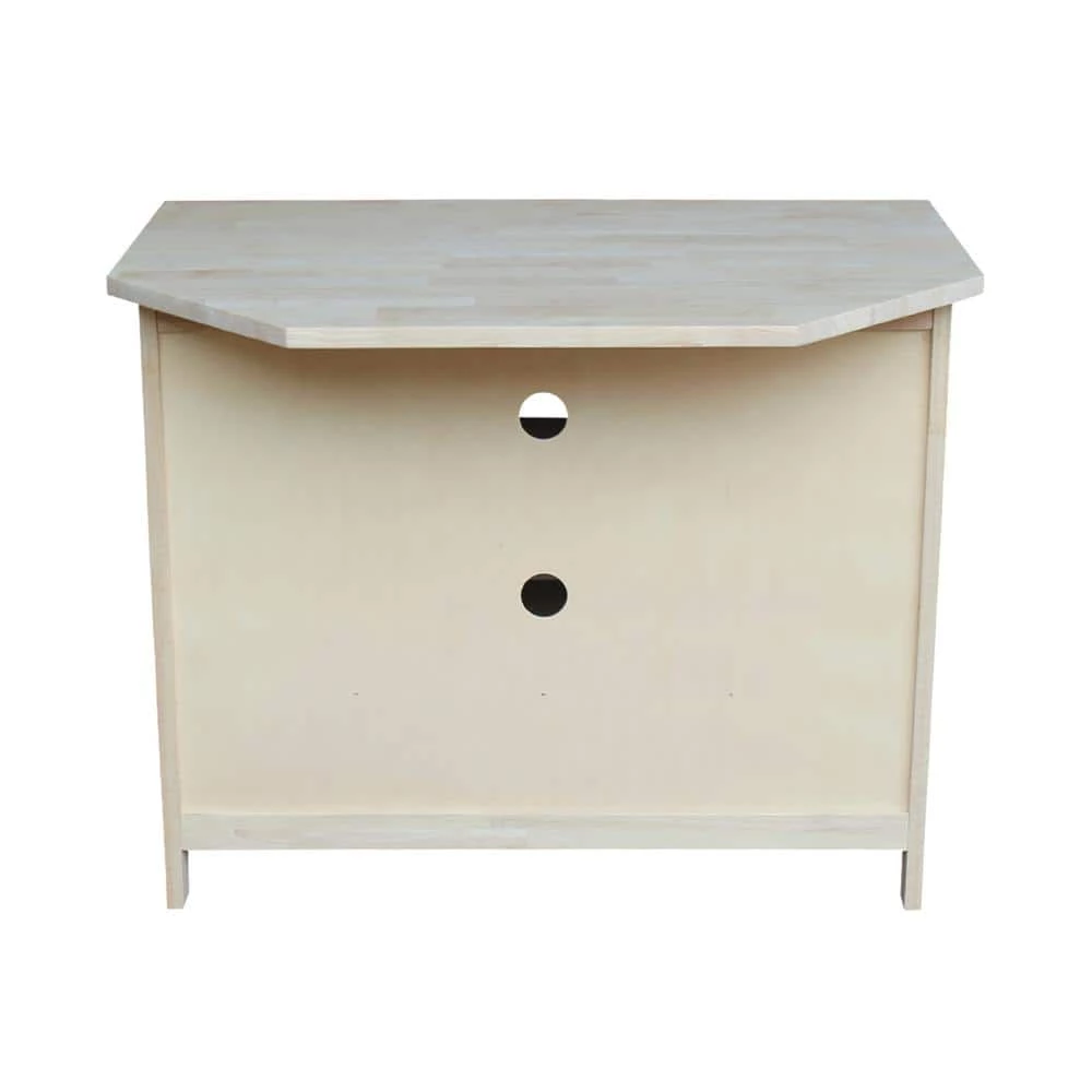 Mission 35 in. Unfinished Wood Corner TV Stand with 1 Drawer Fits TVs Up to 36 in. with Cable Management by International Concepts 10 Mission 35 in. Unfinished Wood Corner TV Stand with 1 Drawer Fits TVs Up to 36 in. with Cable Management by International Concepts - Image 10