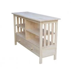 Mission 48 in. Unfinished Wood TV Stand with 2 Drawer Fits TVs Up to 50 in. with Cable Management by International Concepts -International Concepts Sales unfinished international concepts tv stands tv 31 4f 1000