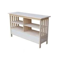Mission 48 in. Unfinished Wood TV Stand with 2 Drawer Fits TVs Up to 50 in. with Cable Management by International Concepts -International Concepts Sales unfinished international concepts tv stands tv 31 66 1000