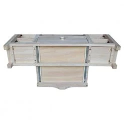 39 in. Unfinished Wood Corner TV Stand with 1 Drawer Fits TVs Up to 42 in. with Storage Doors by International Concepts -International Concepts Sales unfinished international concepts tv stands tv 49 1d 1000