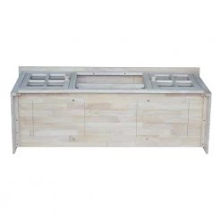 54 in. Unfinished Wood TV Stand Fits TVs Up to 60 in. with Storage Doors by International Concepts -International Concepts Sales unfinished international concepts tv stands tv 56 1d 1000