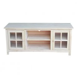 54 in. Unfinished Wood TV Stand Fits TVs Up to 60 in. with Storage Doors by International Concepts -International Concepts Sales unfinished international concepts tv stands tv 56 1f 1000