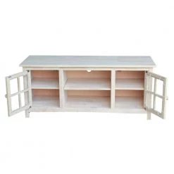 54 in. Unfinished Wood TV Stand Fits TVs Up to 60 in. with Storage Doors by International Concepts -International Concepts Sales unfinished international concepts tv stands tv 56 31 1000