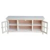 54 in. Unfinished Wood TV Stand Fits TVs Up to 60 in. with Storage Doors by International Concepts