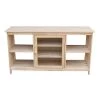 56 in. Unfinished Wood TV Stand Fits TVs Up to 60 in. with Storage Doors by International Concepts