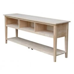 72 in. Unfinished Wood TV Stand Fits TVs Up to 72 in. with Cable Management by International Concepts -International Concepts Sales unfinished international concepts tv stands tv 8 72 1f 1000
