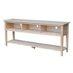 72 in. Unfinished Wood TV Stand Fits TVs Up to 72 in. with Cable Management by International Concepts -International Concepts Sales unfinished international concepts tv stands tv 8 72 31 1000