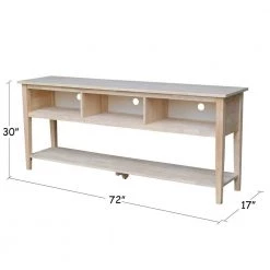 72 in. Unfinished Wood TV Stand Fits TVs Up to 72 in. with Cable Management by International Concepts -International Concepts Sales unfinished international concepts tv stands tv 8 72 c3 1000