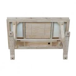 60 in. Rectangular Unfinished 3 Drawer Writing Desk with Keyboard Tray by International Concepts -International Concepts Sales unfinished international concepts writing desks k of64t 64c 1d 1000