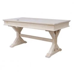 60 in. Rectangular Unfinished 3 Drawer Writing Desk with Keyboard Tray by International Concepts -International Concepts Sales unfinished international concepts writing desks k of64t 64c 66 1000