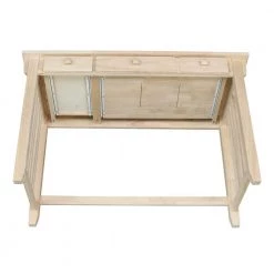 48 in. Solid Wood Rectangular Unfinished 2 Drawer Writing Desk by International Concepts -International Concepts Sales unfinished international concepts writing desks of 45d 1d 1000