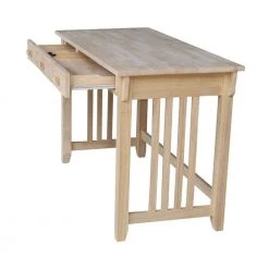 48 in. Solid Wood Rectangular Unfinished 2 Drawer Writing Desk by International Concepts -International Concepts Sales unfinished international concepts writing desks of 45d 40 1000