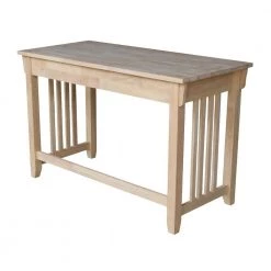 48 in. Solid Wood Rectangular Unfinished 2 Drawer Writing Desk by International Concepts -International Concepts Sales unfinished international concepts writing desks of 45d 66 1000