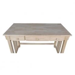 48 in. Solid Wood Rectangular Unfinished 2 Drawer Writing Desk by International Concepts -International Concepts Sales unfinished international concepts writing desks of 45d a0 1000