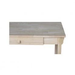 45 in. Rectangular Unfinished 1 Drawer Writing Desk with Solid Wood Material by International Concepts -International Concepts Sales unfinished international concepts writing desks of 921263 1f 1000