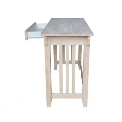 45 in. Rectangular Unfinished 1 Drawer Writing Desk with Solid Wood Material by International Concepts -International Concepts Sales unfinished international concepts writing desks of 921263 4f 1000