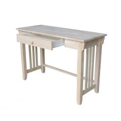 45 in. Rectangular Unfinished 1 Drawer Writing Desk with Solid Wood Material by International Concepts -International Concepts Sales unfinished international concepts writing desks of 921263 76 1000