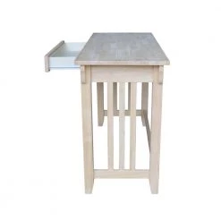 45 in. Rectangular Unfinished 1 Drawer Writing Desk with Solid Wood Material by International Concepts -International Concepts Sales unfinished international concepts writing desks of 921263 77 1000