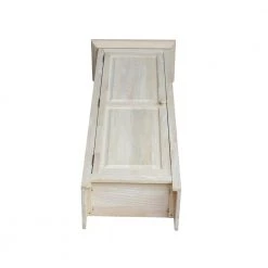 Solid Parawood Storage Cabinet in Unfinished Wood by International Concepts -International Concepts Sales unfinished wood international concepts accent cabinets cu 15 1d 1000