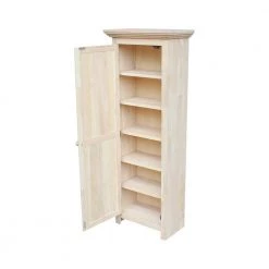 Solid Parawood Storage Cabinet in Unfinished Wood by International Concepts -International Concepts Sales unfinished wood international concepts accent cabinets cu 15 1f 1000