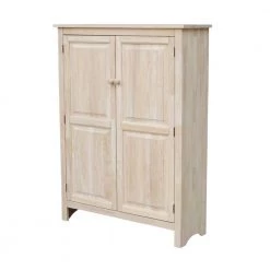 51 in. H Solid Wood Pantry in Unfinished Wood by International Concepts -International Concepts Sales unfinished wood international concepts accent cabinets cu 167 a0 1000