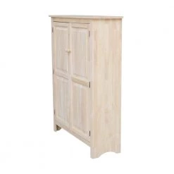 51 in. H Solid Wood Pantry in Unfinished Wood by International Concepts -International Concepts Sales unfinished wood international concepts accent cabinets cu 167 fa 1000