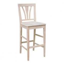 30 in. Unfinished Wood Bar Stool by International Concepts -International Concepts Sales unfinished wood international concepts bar stools s 9183 31 1000