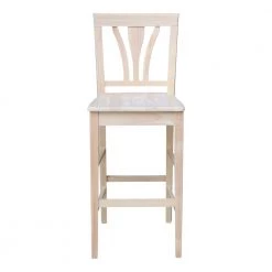 30 in. Unfinished Wood Bar Stool by International Concepts