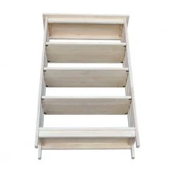 48 in. Unfinished Wood 4-shelf Etagere Bookcase with Adjustable Shelves by International Concepts -International Concepts Sales unfinished wood international concepts bookcases bookshelves sh 4830m 1d 1000