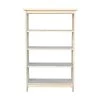 48 in. Unfinished Wood 4-shelf Etagere Bookcase with Adjustable Shelves by International Concepts