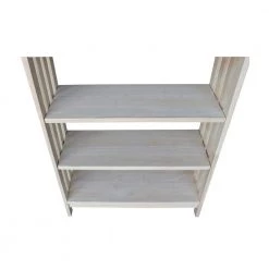 48 in. Unfinished Wood 4-shelf Etagere Bookcase with Adjustable Shelves by International Concepts -International Concepts Sales unfinished wood international concepts bookcases bookshelves sh 4830m a0 1000