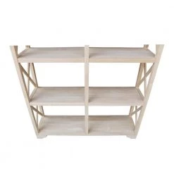 71.9 in. Unfinished Wood 8-shelf Etagere Bookcase with Adjustable Shelves by International Concepts -International Concepts Sales unfinished wood international concepts bookcases bookshelves sh 7247x 4f 1000