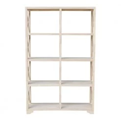 71.9 in. Unfinished Wood 8-shelf Etagere Bookcase with Adjustable Shelves by International Concepts -International Concepts Sales unfinished wood international concepts bookcases bookshelves sh 7247x 66 1000