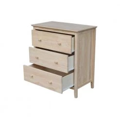 Brooklyn 3-Drawer Unfinished Wood Chest of Drawers by International Concepts -International Concepts Sales unfinished wood international concepts chest of drawers bd 8003 4f 1000