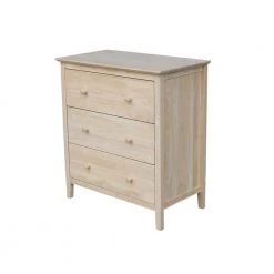 Brooklyn 3-Drawer Unfinished Wood Chest of Drawers by International Concepts -International Concepts Sales unfinished wood international concepts chest of drawers bd 8003 fa 1000