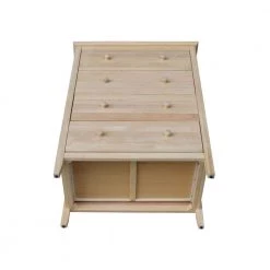 Brooklyn 4-Drawer Unfinished Wood Chest of Drawers by International Concepts -International Concepts Sales unfinished wood international concepts chest of drawers bd 8004 1d 1000
