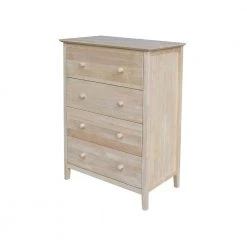 Brooklyn 4-Drawer Unfinished Wood Chest of Drawers by International Concepts -International Concepts Sales unfinished wood international concepts chest of drawers bd 8004 fa 1000
