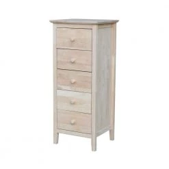 Brooklyn 5-Drawer Unfinished Wood Chest by International Concepts -International Concepts Sales unfinished wood international concepts chest of drawers bd 8015 c3 1000