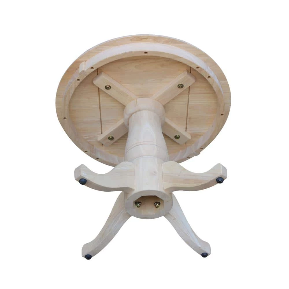 23 in. Unfinished Medium Round Wood Coffee Table by International Concepts 4 23 in. Unfinished Medium Round Wood Coffee Table by International Concepts - Image 4