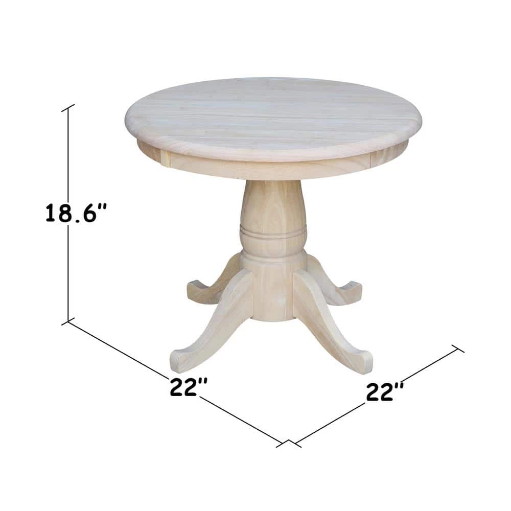 23 in. Unfinished Medium Round Wood Coffee Table by International Concepts 6 23 in. Unfinished Medium Round Wood Coffee Table by International Concepts - Image 6