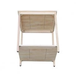 26 in. Unfinished Solid Wood Wide Printer Table by International Concepts -International Concepts Sales unfinished wood international concepts computer desks of 63 1d 1000