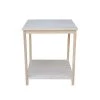 26 in. Unfinished Solid Wood Wide Printer Table by International Concepts