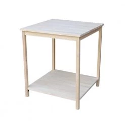 26 in. Unfinished Solid Wood Wide Printer Table by International Concepts -International Concepts Sales unfinished wood international concepts computer desks of 63 66 1000