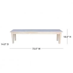 Unfinished Bench by International Concepts -International Concepts Sales unfinished wood international concepts dining benches be 72s 40 1000