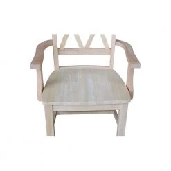 Unfinished Wood Double X-Back Arm Chair by International Concepts -International Concepts Sales unfinished wood international concepts dining chairs ci 20a c3 1000