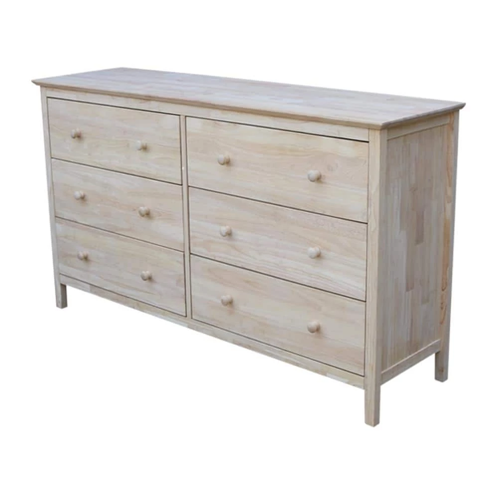 Brooklyn 6-Drawer Unfinished Wood Dresser by International Concepts 12 Brooklyn 6-Drawer Unfinished Wood Dresser by International Concepts - Image 12