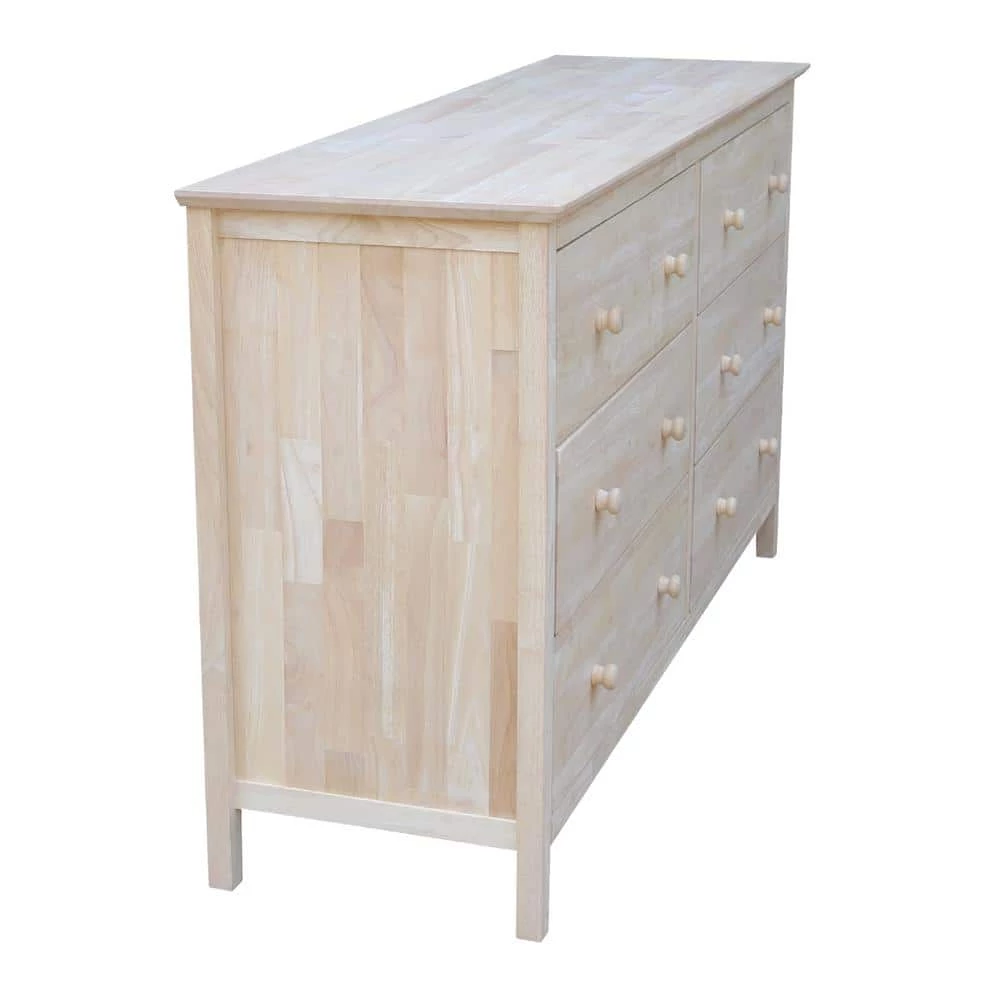 Brooklyn 6-Drawer Unfinished Wood Dresser by International Concepts 7 Brooklyn 6-Drawer Unfinished Wood Dresser by International Concepts - Image 7