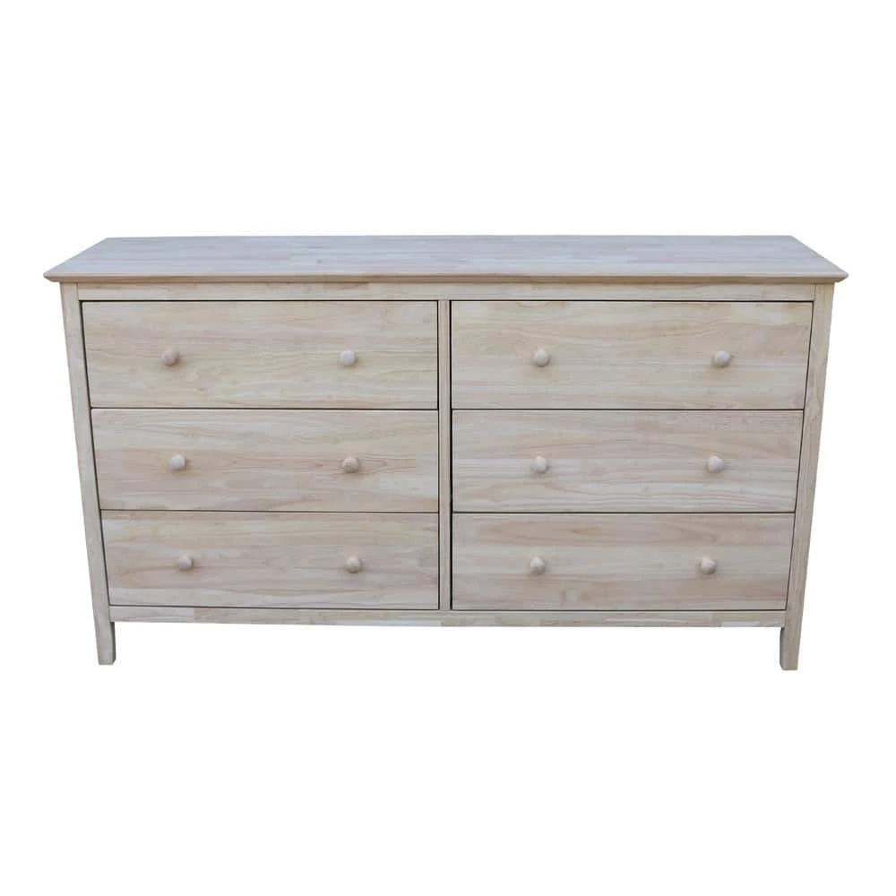 Brooklyn 6-Drawer Unfinished Wood Dresser by International Concepts 1 Brooklyn 6-Drawer Unfinished Wood Dresser by International Concepts